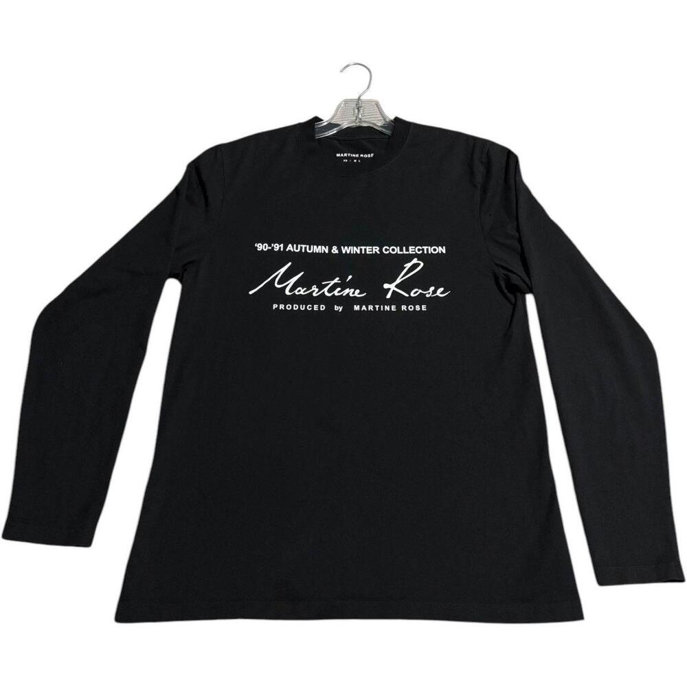 S Martine Rose Black Long Sleeve logo 90-91 AUTUMN WINTER